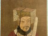 an old painting of a man with a sword in his hand