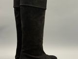 the boots are lined up and ready to be worn