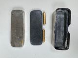 three different types of lighters are shown on a white surface