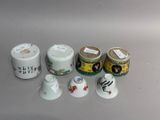 five different types of china vases on the table