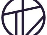 the logo of a church with a cross in the middle of it