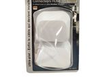 the packaging of a white phone charger is shown in the package
