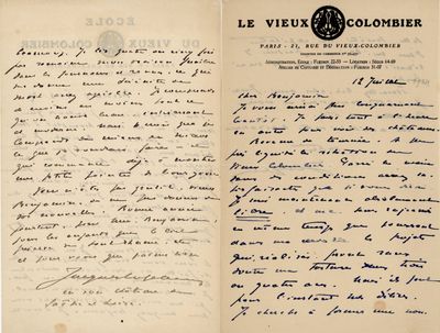une vieille lettre manuscrite d'un soldat français à un autre soldat français