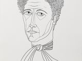 an image of a drawing of a woman with curly hair