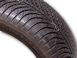 a close up of a tire on a white background