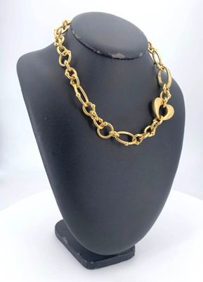 Collier en or jaune 750 °/°°° (18K) à maille fantaisie et mo… - Photo 1