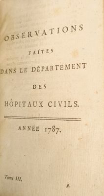 . Observations faites dans le département des hôpitaux civil…