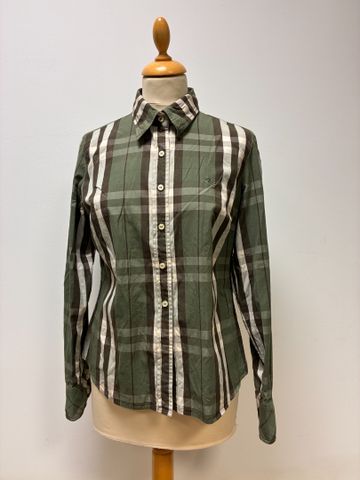 BURBERRY : chemisier à carreaux en coton taille 42