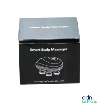 a small black box with a black and white logo on it