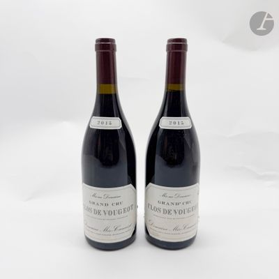deux bouteilles de vin rouge posées l'une à côté de l'autre sur une surface blanche