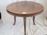 a table that has a label on it on it