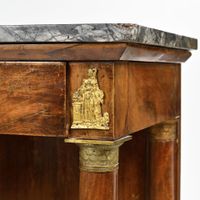 Console en bois de placage montants en colonne, réunies par … (photo 3)