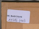 a box with a label on it that says de baecque