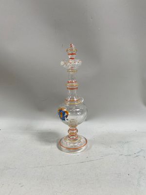 an image of a glass vase sitting on top of a table