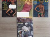 three magazine covers of a woman in a bikini and a man in a bathing suit