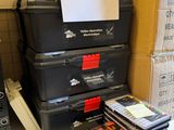 a lot of boxes stacked on top of each other on a table