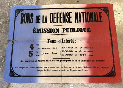 an old french newspaper advertises the french defence nationale