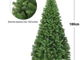 un schéma représentant un sapin de Noël avec les mesures de sa hauteur