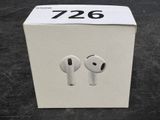 a box with two airpods in it on a table