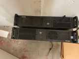 two speakers that are sitting on top of each other