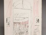 an image of a drawing of a room with a window