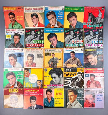 ELVIS PRESLEY, 25 disques 45 tours, maison de disque RCA/VIC…