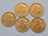 four gold sovereigns of the british royal family