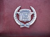 a badge on the back of a red car