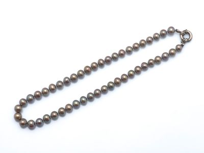 gros plan d'un collier sur une surface blanche