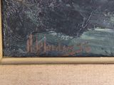 an image of a painting of a boat in a body of water