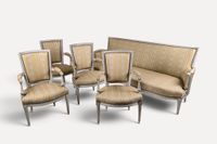 Mobilier de salon comprenant un canapé et quatre fauteuils, … (photo 3)