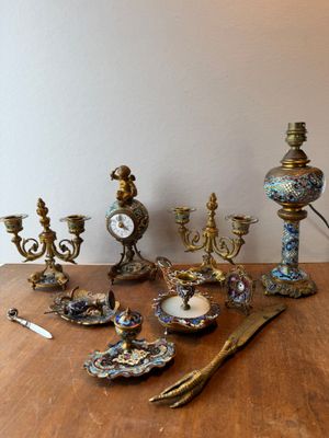 a table with a lot of different items on it
