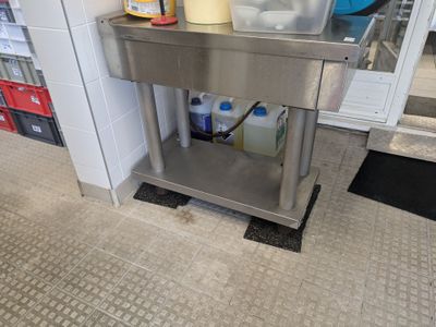 Desserte en inox ouvrant à 1 tiroir - Photo 1