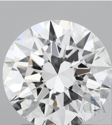 un diamant rond taille brillant présentant un léger centrage