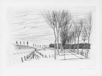 André JACQUEMIN (1904-1992) - Route de campagne, 1979, Gravu…