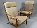 pair of mid century danish lounge chairs