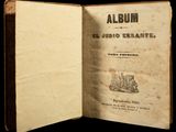 an old book with a picture of a castle on it
