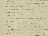 une photo en noir et blanc d'une lettre écrite à la main sur une feuille de papier