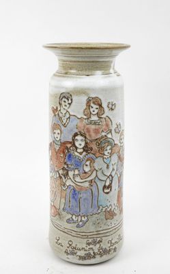 Bernard SELLIER (né en 1942). Vase circulaire à col évasé en…