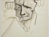 une image représentant le dessin d'un homme avec une cigarette à la bouche