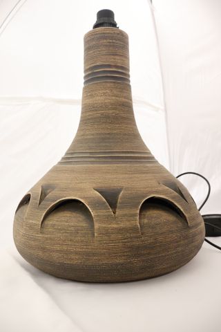 VINTAGE - Importante lampe en terre cuite. H 52 L 40 cm