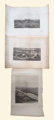 deux pages de vieilles photos d'un bateau à l'eau