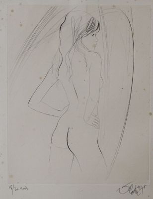 Jean-Baptiste VALADIÉ (1933): "Femme nue", lithographie, con… - Photo 1