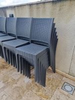 48 chaises tressées noires en PVC (photo 2)