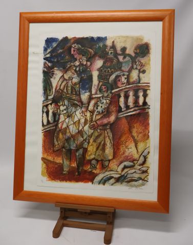 TOBIASSE Théo (1927 - 2012) « Enfants de la Prague ». Lithographi...