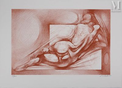 l'image d'un dessin représentant une femme nue allongée sur un lit