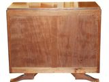 an image of a wooden cabinet with two doors on one side and a drawer on the other side