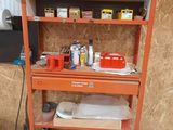 a shelf with a lot of tools on it