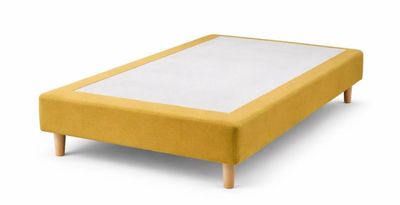Un sommier jaune matelassé à lattes 80 x 200 cm vendu sans l…