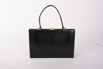 Sac années 50-60 en lézard noir.